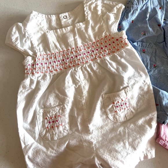 VINTAGE Bubbles. Cotton. Embroidered. Smocking. SUMMER 9-12M - Picture 13 of 16